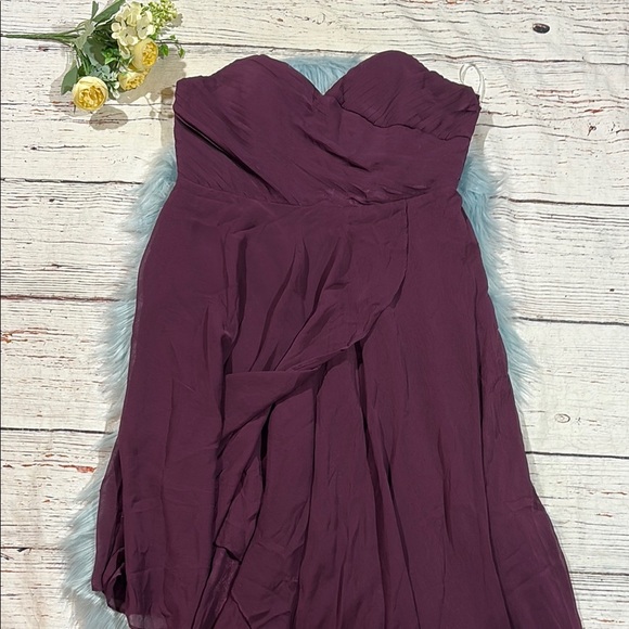 NWOT Lulus Revered Elegance Purple Pleated Strapless Maxi Dress - Picture 6 of 8